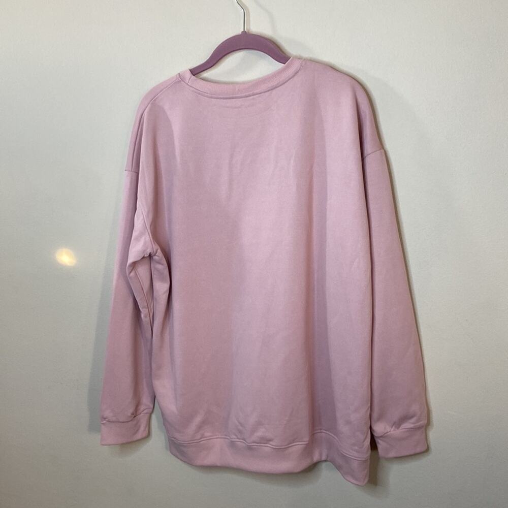 New Pink Skull & Snowflake Pullover SweatShirt "Freezing Season" Large Comfy - Picture 4 of 5